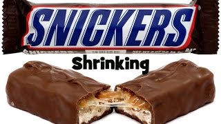 Are Snickers bars getting smaller, shrinking ?