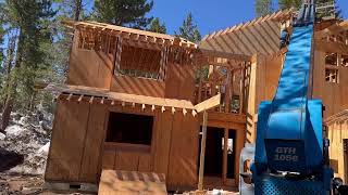 Mammoth vlogs (EP4) custom home framing in the high sierra after a record snowfall 2023