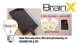 HUAWEI P8 & P9 LifeHack - DUAL sim und micro SD Card gleichzeitig