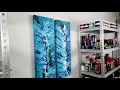 2 big gorgeous blowouts acrylic pour painting fluid art demo