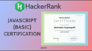 JavaScript (Basic) Certification II | Hackerrank Certifications #HackerankSolutions #javascript