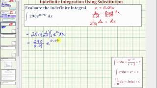 Ex: Evaluate a Indefinite Integral Using Substitution (Form ae^u with Decimals)