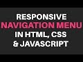 Responsive Navigation Menu in HTML, CSS and JavaScript (2018)