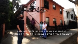 Vote Deferred On California Landlords Forced To Sell Properties To Tenants