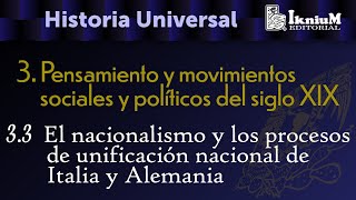 Tema 3.3 El nacionalismo y procesos de unificación nacional de Italia y Alemania. Licenciatura