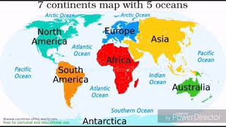 World Map tricks. 7 continents and 5 oceans tricks
