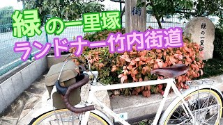 かなみーｃｈ 旅する自転車ランドナー　竹内街道めざせ走破３/１４　早朝、緑の一里塚　眠りと目覚めが交差する街道