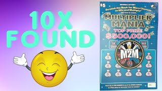 💥 10x FOUND 🤑 MULTIPLIER MANIA 🍑 GEORGIA LOTTERY