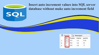 Insert Auto increment values into SQL server database without make a Field auto increment