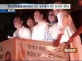 delhi rahul gandhi at the mashal juloos protest against aap govt