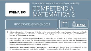 REVISIÓN PAES M2 - ADMISIÓN 2024 - REGULAR