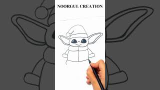 How to Draw Baby Yoda ||#shorts  |#viral  |#youtubeshorts  |#shortvideo