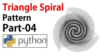 Triangle Spiral Pattern using Turtle Graphic in Python - Part 04