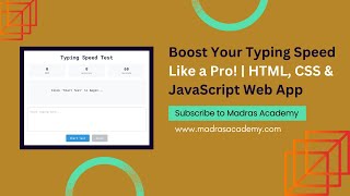 Build a Typing Speed Test App in JavaScript | Full Tutorial for Beginners ⌨️🔥