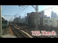 都内を爆走！ 常磐線高速通過集 速度計付き 綾瀬駅にて high speed transit of the joban line