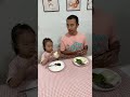 dad had a hard time eating an egg. i d better help him funny cute baby