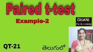 paired t-test||example-2||Gnani the knowledge||