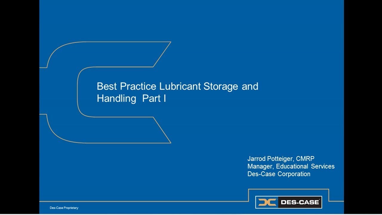 Best Practices For Lubricant Storage And Handling - Part 1 - YouTube