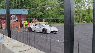 Lamborghini Huracan drifts into wall. Wrecked Supercar. Certified Garage