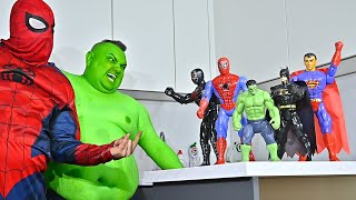 Superheroes Playing VS Toys