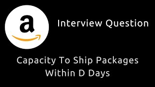 Capacity To Ship Packages Within D Days - Binary Search - Python - Leetcode 1011