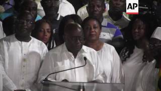 Ghana's opposition leader claims election win