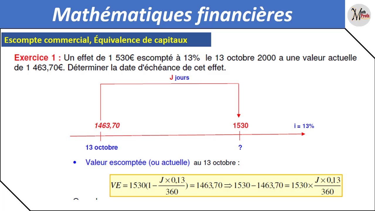 Mathématiques Financières Résumé Du Cours Complet - YouTube