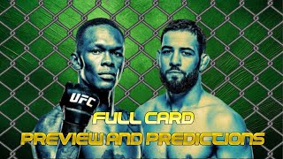 UFC Fight Night Adesanya vs Imavov Full Card Analysis, Prediction \u0026 Breakdown