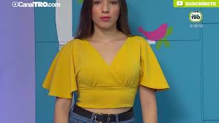 Blusa crop top manga japonesa