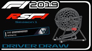 Racing Series F1 - Season 1 Driver Draw