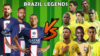 Messi-Neymar-Mbappe VS Brazil Legends (Pele Ronaldinho Neymar R9 Rivaldo Kakâ)  💥 ULTRA VS FİNAL🔥💪