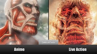 Attack on titan Live Action vs Anime Characters Comparison