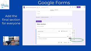 How to use sections in Google Forms to skip questions | FAQ Business Training | Software training