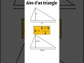 comment calculer l aire d un triangle shorts