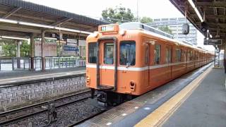 [近鉄]6020系ラビットカー塗装　6051F　河内長野行き富田林駅発車