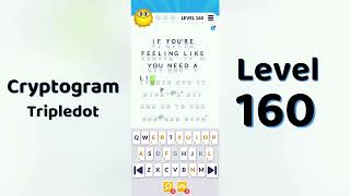 Cryptogram Tripledo Level 160 Solutions 🧩 | Logic Puzzle Game | Mini Boss