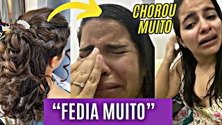 PENTEADO DE NOIVADO ESTRAGOU TODO O CABELO DELA!!! QUEIMOU!!! CHOROU DE DESESPERO!!