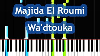 Majida El Roumi - Wa'dtouka Piano Tutorial ماجدة الرومي - وعدتك