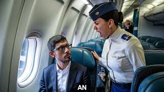 Flight Attendant Calls Out Sundar Pichai in First Class!