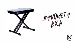 Banqueta Reforçada Com X Duplo Para Tecladista e Pianista BXB