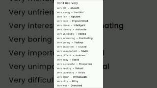 DON'T USE VERY😎l #trending#learn#english#viral