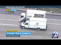 Stolen box truck suspect slams into truck in wild California chase