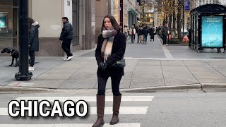 City of Chicago (USA) Walking Tour ✨ Christmas Season on Wednesday | December 18, 2024 | 4k Video