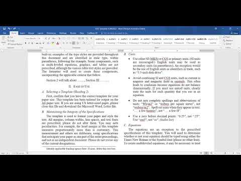 What is IEEE format paper?