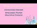 Advanced Higher: Specimen Paper Section 1 Multiple Choice