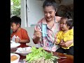 mommy sreypov harvest durian fruit for children and make durian recipe for family peaceful life