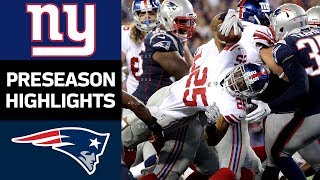 Giants vs. Patriots | NFL Preseason Week 4 Game Highlights