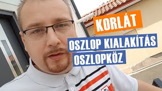 Korlátok terhelésre való tervezése. Oszlopközök, vastagságok.