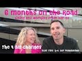 6 months full-time on the road in our RV: Our top 4 Big Changes, Tips, Q&A & relationship