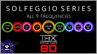 Deep Sleep Solfeggio Frequencies | 8D Audio | Black Screen | Binaural Beats